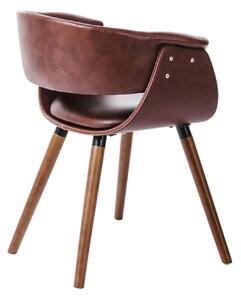 Nougat stolička s podrúčkami hnedá