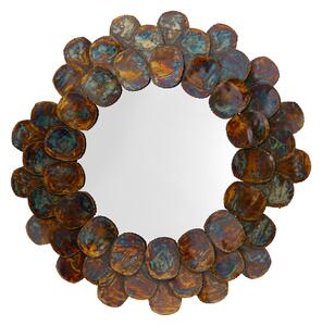 Ody nástenné zrkadlo hnedé Ø109 cm