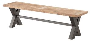Lavička Moscal 160 x 40 x 46 cm black&natural: