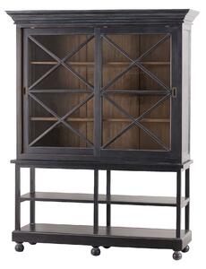 Kredenc Rimir 160 x 50 x 220 old black & natural