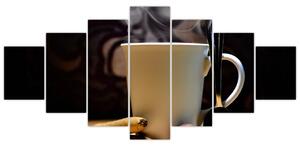 Obraz do kuchyne - šálku s kávou (Obraz 210x100cm)