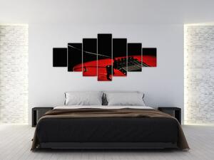 Obraz červené gitary (Obraz 210x100cm)