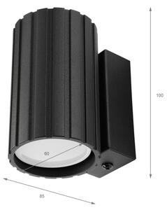 Brilagi - Nástenné svietidlo CRISPINA 1xGU10/10W/230V 10 cm čierne