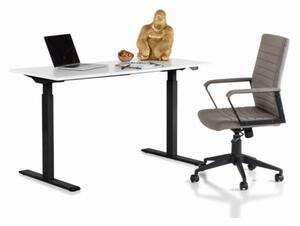 Office Smart písací stôl 120x70 cm čierny/biely