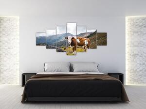Obraz kravy na lúke (Obraz 210x100cm)