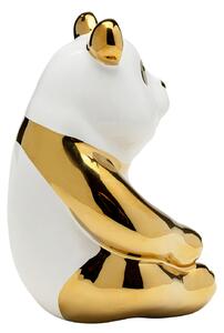 Panda dekorácia zlatá 19 cm