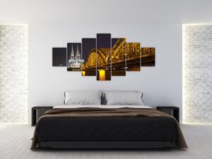 Obraz osvetleného mosta (Obraz 210x100cm)