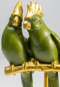 Parrot Friends dekorácia 37 cm zelená/zlatá