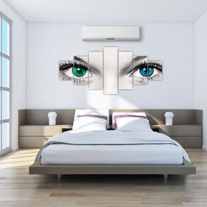 Obraz - detail zelených očí (Obraz 210x100cm)