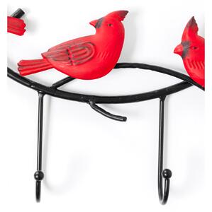 Parrots nástenný vešiak červeno-čierny