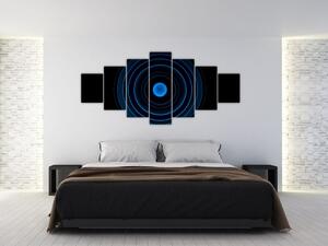Modré kruhy - obraz (Obraz 210x100cm)