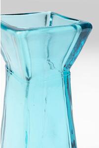 Piramide sklenená váza modrá 30 cm
