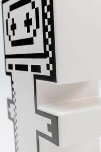 Pixel Robot váza bielo-čierna 24 cm