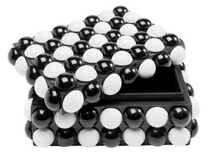 Polka box bielo-čierny 21x9 cm
