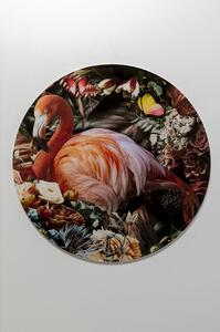 Proud Flamingo sklenený obraz Ø100 cm