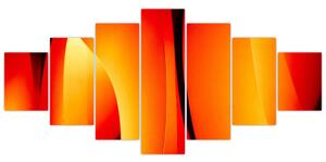 Oranžový abstraktný obraz (Obraz 210x100cm)