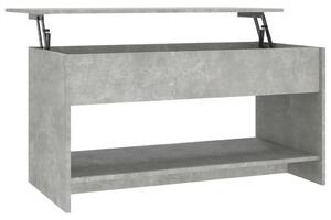 Konferenčný stolík betónový sivý 102x50x52,5cm spracované drevo