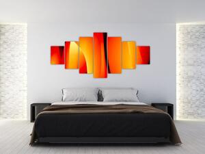 Oranžový abstraktný obraz (Obraz 210x100cm)