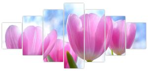 Obraz ružových tulipánov (Obraz 210x100cm)