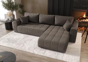 Rozkladacia sedacia súprava BOREA 1 - hnedá, pravý roh