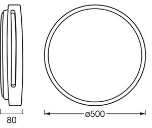 Osram - Stmievateľné LED stropné svietidlo ORBIS WOODBURRY LED/36W/230V, priemer 50 cm