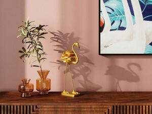 Rose Flamingo dekorácia zlatá 42 cm