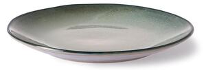 Tyrkysovo šedý ručne tvarovaný jedálenský tanier Home Chef - 27 * 26,5 * 3cm