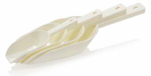 QLUX Sada lopatiek na sypké potraviny, 4 veľkosti, plast