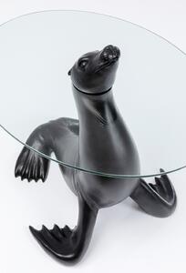 Sea Lion príručný stolík čierny Ø50 cm