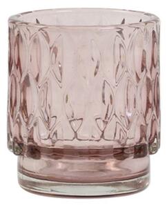 Staro - ružový sklenený svietnik Grace - Ø 7 * 8 cm