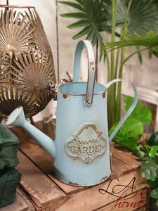 Modrá plechová dekoračné kanva Garden - 17 * 17 * 25 cm
