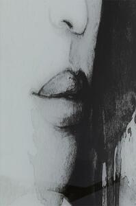 Smokey Face sklenený obraz čierny 100x150 cm
