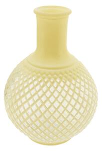Clayre & Eef Žltá váza s patinou Agness - Ø 13 * 18 cm