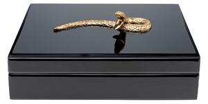 Snake box na šperky čierny
