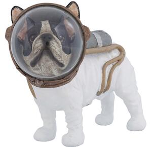 Space Dog dekorácia biela