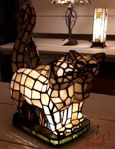 Dekoratívna lampa Tiffany Cat - 36 * 28 cm 1x E14 / max 40w