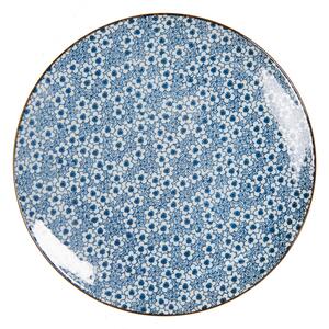 Dezertný tanier s modrými kvietkami BlueFlowers - Ø 21 cm