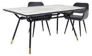 South Beach jedálenský stôl 180x90 cm bielo-čierny