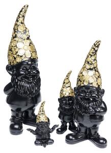 Standing Gnome dekorácia 30 cm čierna/zlatá