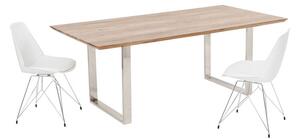Symphony stôl akáciový hnedý/chrómový 160x80