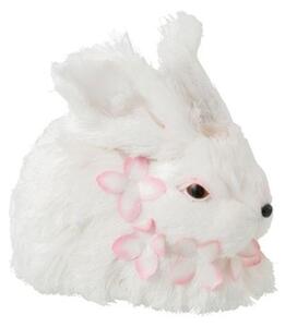 Dekorácia králiček s kvetmi okolo krku - 14 * 18 * 15 cm