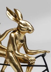Tandem Rabbits dekorácia zlatá/čierna 34cm