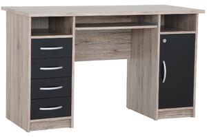 NovýNábytok.sk PC stolík Waldo (dub sanremo + čierna). Akcia -32%. Vlastná spoľahlivá doprava až k Vám domov. 1101304