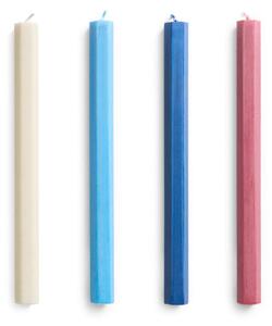 HAY Sviečky Hexagon Candle set 4ks, marine