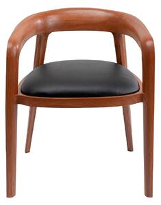 Valencia stolička s podrúčkou hnedá