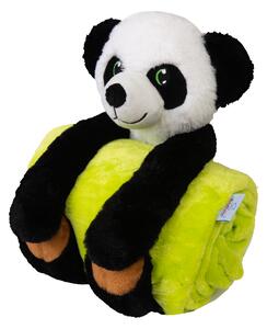 Babymatex Deka CAROL 85x100 cm - Zelená s plyšákom Panda