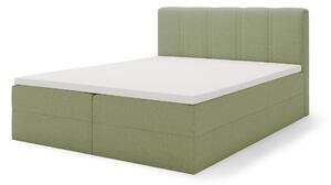 Čalúnená boxspring posteľ Silco - olivová Rozmer: 160x200