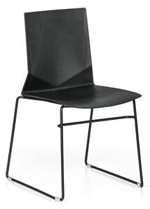 Plastová jedálenská stolička CLANCY, čierna