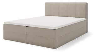 Čalúnená boxspring posteľ Silco - béžová Rozmer: 160x200