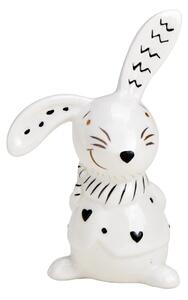 Keramický zajko BUNNY BACK 10 cm biely